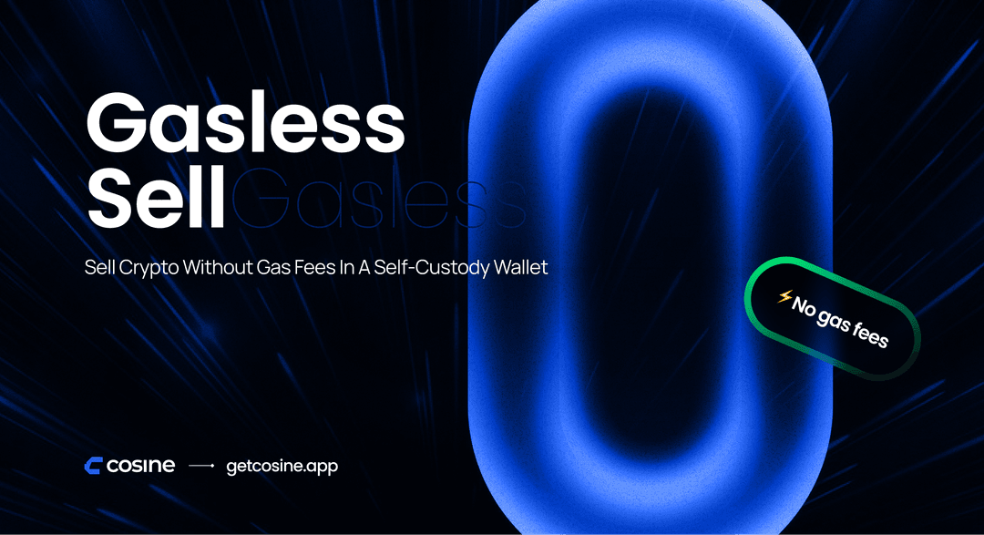 Gasless Sell: Sell Crypto Without Gas Fees in a Self-Custody Wallet